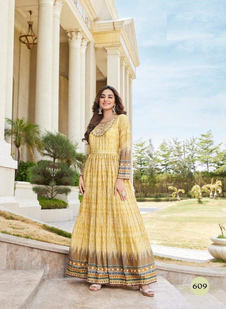 Mohini 545 To 609 Printed Readymade Gown Catalog
